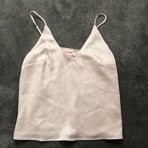 Showpo size 2 nude/pink classic silk tank top